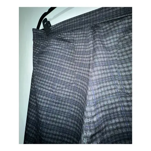 Max Studio  Gray/Blue checked pull on skinny fit‎ pants Size XL