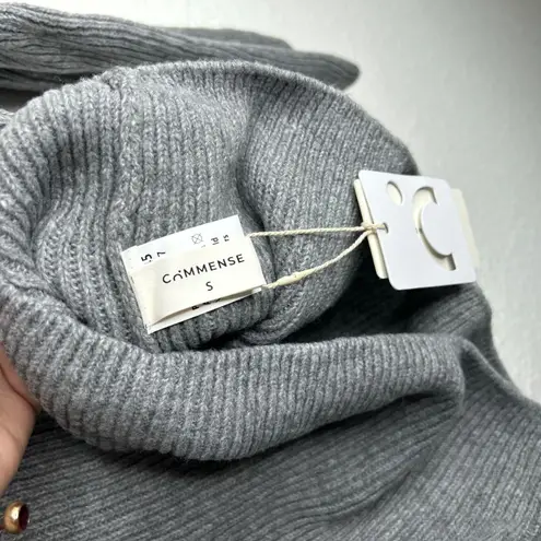 Commense Gray Oversized Overfold Off The Shoulder Knit Sweater S NWT