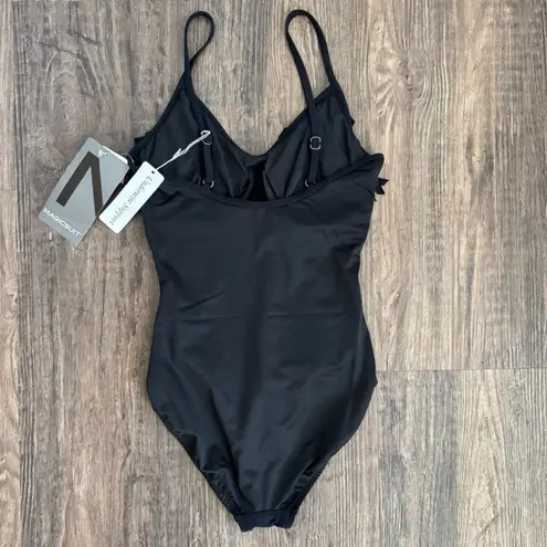 NEW Magicsuit Blaire Fringe One Piece Swimsuit in Black Size 8