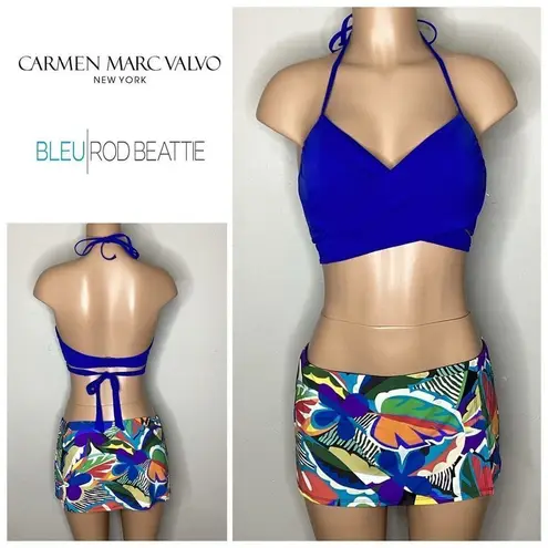 Bleu Rod Beattie New. & Carmen Marc Valvo bikini. Medium