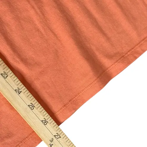 LOGO By Lori Goldstein The Tee Short Sleeve V Neck Top Size M Orange Minimalist