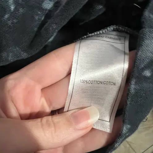 Empyre Denim Button Down Jacket Black & White Auden Tie Dye Size L - Image 5