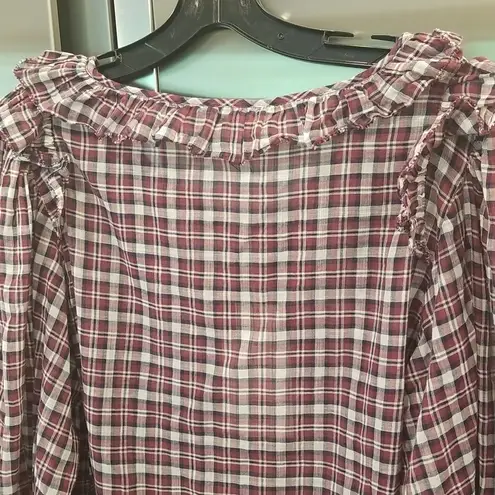 The Great ππ The Spruce Shirt ~ Mulberry Plaid Large L NWT