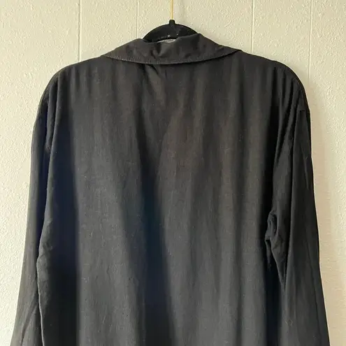 Coldwater Creek Womens Blazer Small Linen Blend Oversized Beachy Career Office