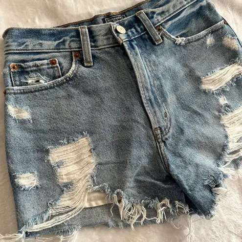 Abercrombie & Fitch Distressed Annie High Rise Shorts