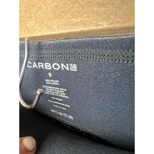 CARBON38 High Rise Biker Short in Takara Shine Sz. S Black