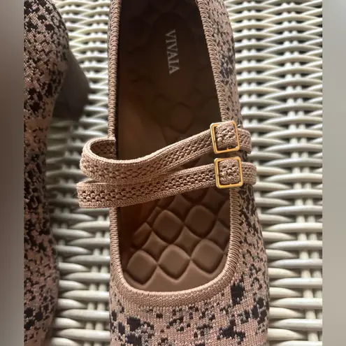 Vivaia Melody Square Toe Pro Mary Jane Heels Brown Size 10.5