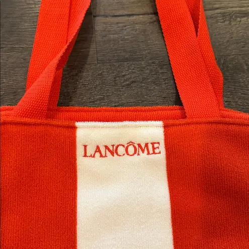 Lancôme Red & White Striped Beach Terry Cloth Tote Bag