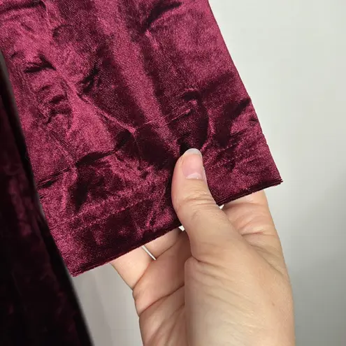 Bob Mackie New Ruby Crushed Velvet Flare Dress with Pockets Size L