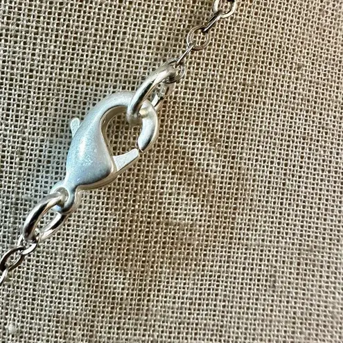 Vintage Silver Tone Abalone Shell Fringe Necklace