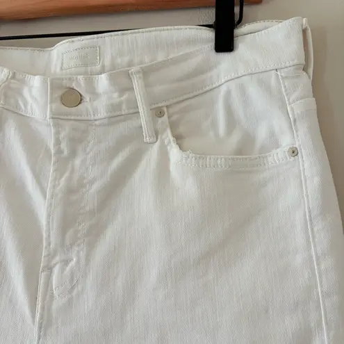 Mother The Insider Crop Step Fray Ankle Jean in Cream Puffs Size 33