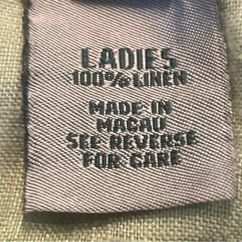 Eastern Mountain Sports Women's Sleeveless Top in Light Green 100% linen large