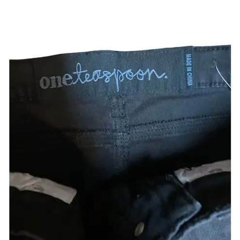 One Teaspoon  Dark Fantasy Runaway washed black high rise jeans sz 27 NWT