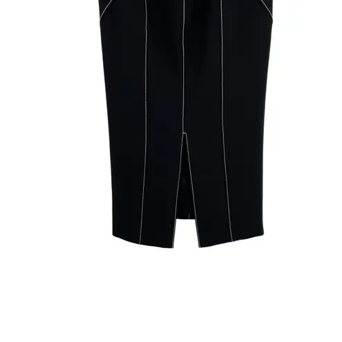 Cinq a Sept Ali Skirt Midi Length Seamed Black White Size 2