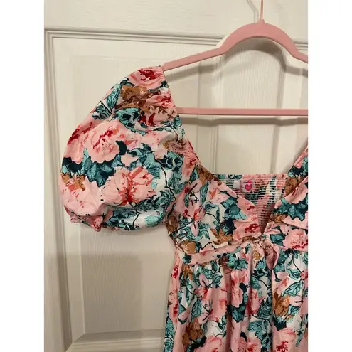 Buddy Love Houston Floral Puff Sleeve Deep V