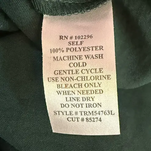 Connected Apparel Plus Size V-Neck 3/4-Sleeve Sheath Dress Green Women’s Sz 18W