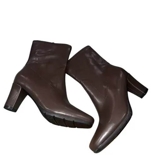 Aerosoles NEW Chill Ankle Boots - Cinnamon Brown