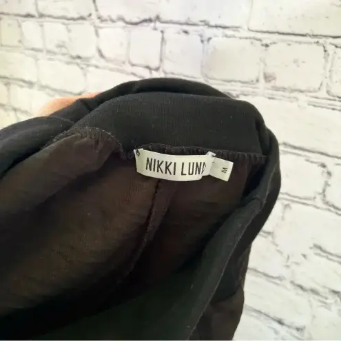 Nikki Lund Casual Pocket Jogger Style Pants Size Medium Black