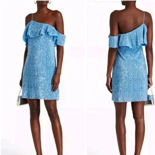 STINE GOYA Ice Blue Kenza Sequined Sequin Dress Size XS NEW without tags
