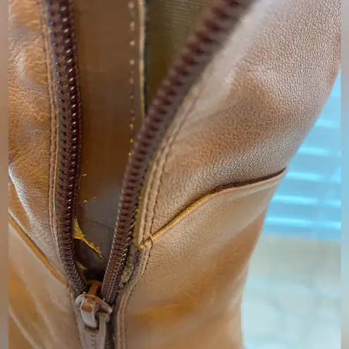 Liz & Co Brown Knee High Heeled Leather Boots 7.5