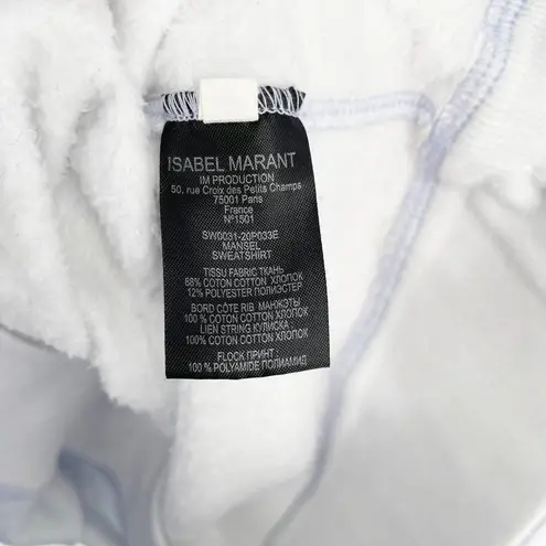 Isabel Marant Mansel Tie Dye Logo Hoodie Sweatshirt Blue Pink Women's 34 NEW