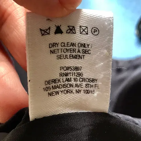 Derek Lam 10 Crosby women’s grosgrain-trimmed blue felt A-line coat size 0 XXS