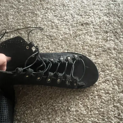 Ancient‎ Greek sandals gladiator lace up sandal 36 Handmade in Greece $269 Black Size 6