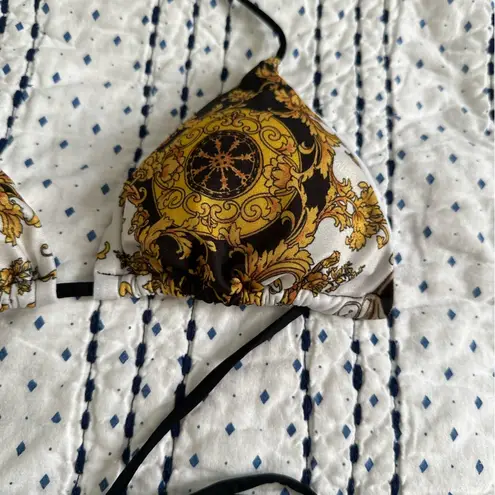 Monica Hansen Capri Triangle Top M Black NWT Black Victorian Size M