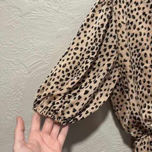 Hello Molly  Hand On My Heart Dress Brown Tie Front A Line Size 4/Small - Image 3