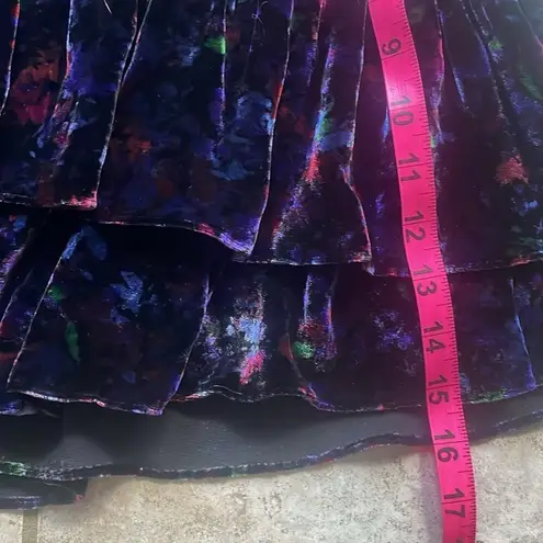 Ramy Brook Printed Velour Malbec Miniskirt