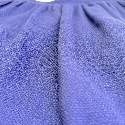 Burberry Brit Woven Short Skirt Womens 6 Blue Pockets Gold Zipper Quiet Luxury