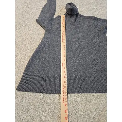 CO Collection Sweater XS 100% Cashmere Relaxed Fit Knit Turtleneck Quiet Luxury Gray