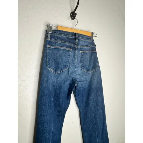 Frame Women Jeans Size 27 Le High Flare Blue Tall Inseam 37"