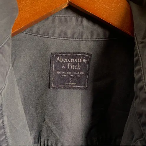 Abercrombie & Fitch  Blue Button Up Cotton Long Sleeve Shirt Size Small