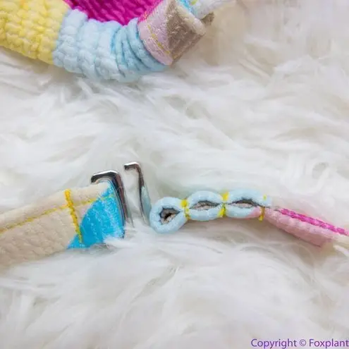 NEW SET! MELLO the label * Free People womens brazilian bikini set carnaval, M Blue Size M