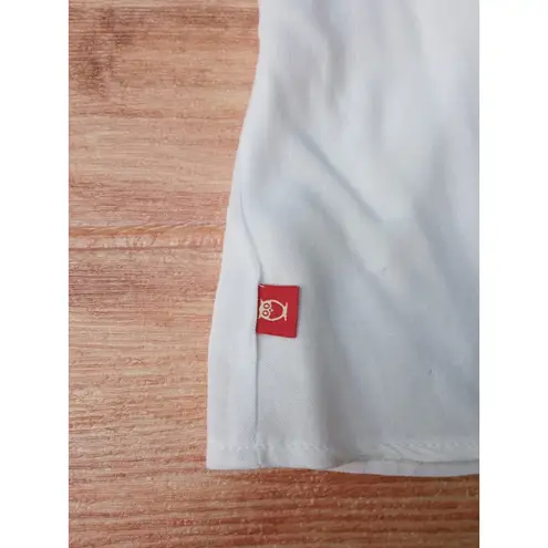 Mossimo Top Tie Waist Button Up Women's White Size L Size L