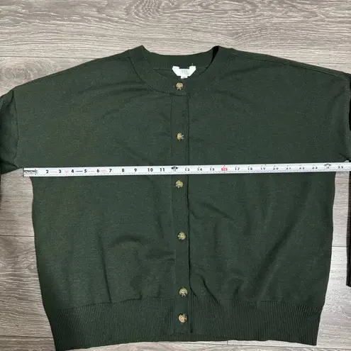 Time and Tru Women Dark Green B Crewneck Long Sleeve Sweater Size XXL Tan