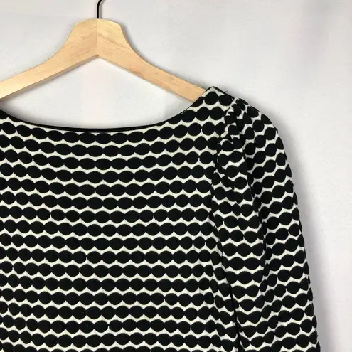 Ark & Co. Boutique Black & Ivory Printed 3/4 Sleeve Romper M