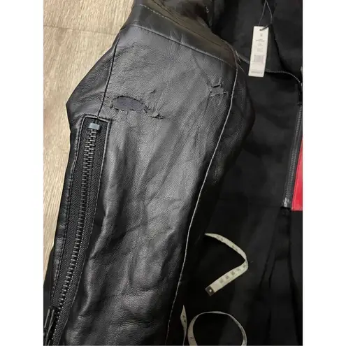 W118 By Walter Baker Black and Red Coat Jacket Medium New with Flaws