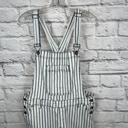 Judy Blue Women's Pinstripe White Boyfriend Casual Statement Overalls Size XL