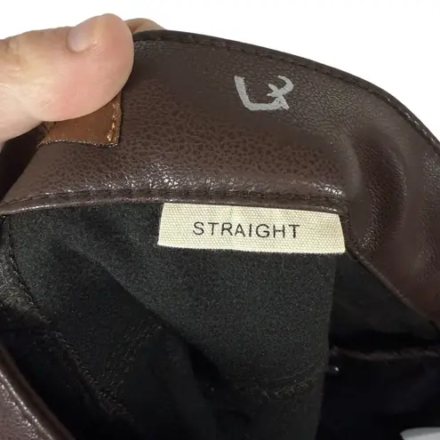 Judy Blue NWOT Women’s Faux Leather High Rise Straight Jeans Espresso Size 30