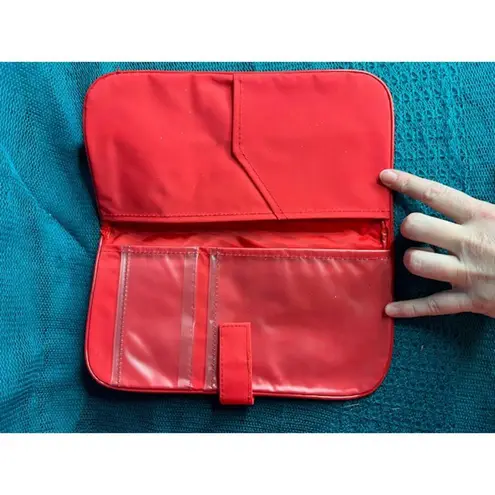 shoulder bag Globus red white passport wallet vintage