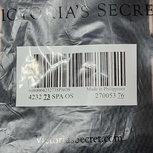 Victoria's Secret VS  Leopard Mesh Tote Top Zip Closure Bag Black NEW