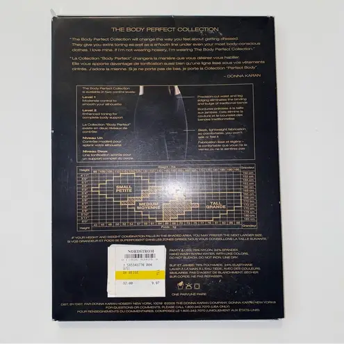 Donna Karan  1990's Hosiery Women's Tall Level 2 Mid Thigh Beige Perfect Body NWT