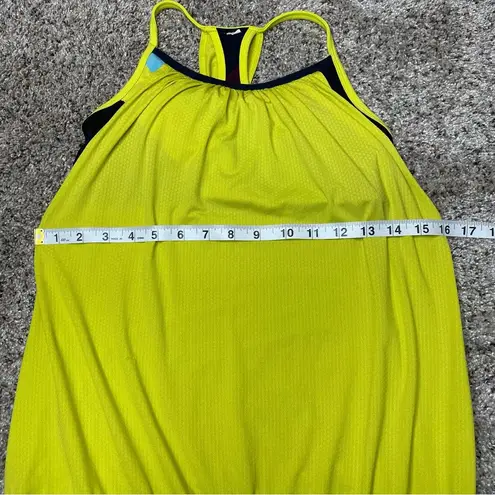 Lululemon No Limits Activewear Tank Top in Neon Pow Stripe Split Pea Inkwell