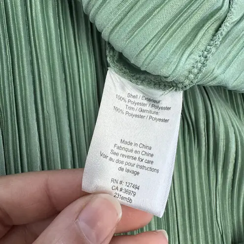 Heartloom Dress Womens Large Green Zelda Pleated Surplice Maxi Braided Straps