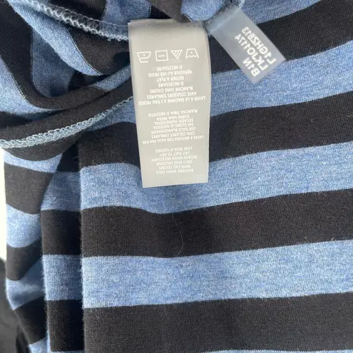 Karl Lagerfeld Top Size Small NWT Stripes Statement Sleeves Short Sleeve Classic