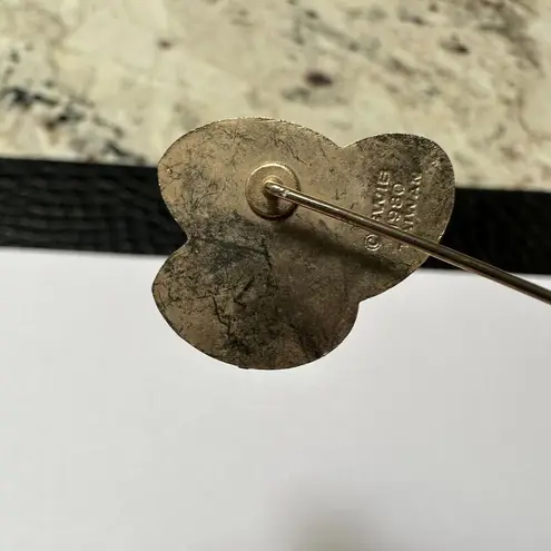 Gold Tone Easter Egg Lapel Stick Pin Signed SWIB 1980