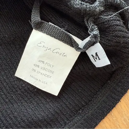 Enza Costa Black Turtleneck Sweater Size M