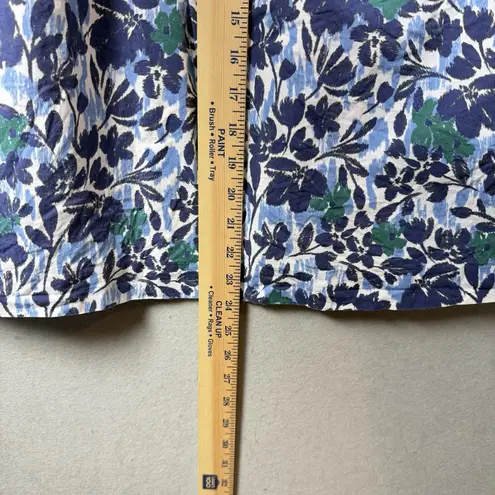 Peter Som x Rent the Runway Babydoll Floral Dress Blue Cotton Blend Size 8